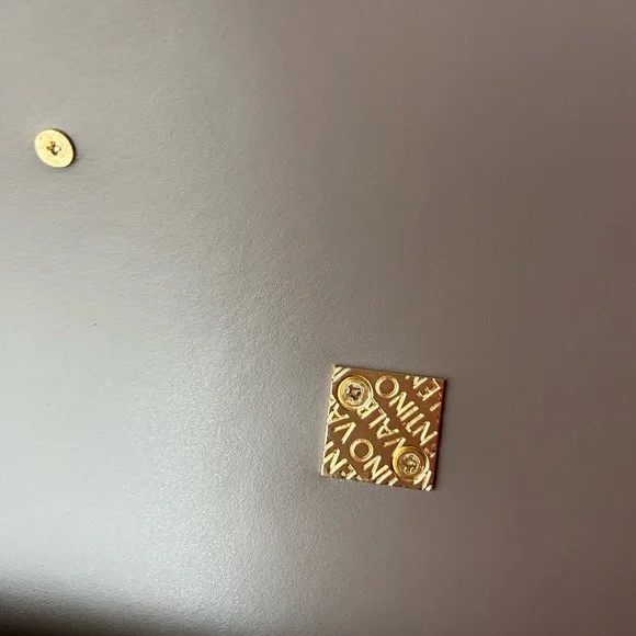 Valentino V Leather Satchel Handbag Purse Beige/Taupe Gaelle by Mario Valentino - Picture 9 of 11